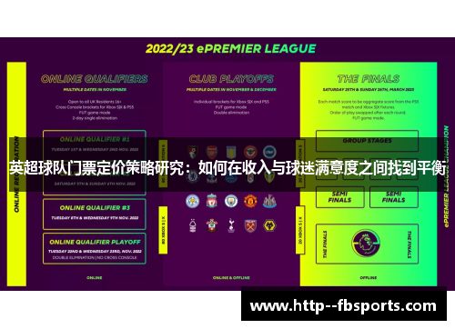 英超球队门票定价策略研究：如何在收入与球迷满意度之间找到平衡